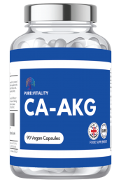 Pure Vitality: CaAKG | Calcium Alpha-Keto Glutarate | 90 Vegan Capsules 